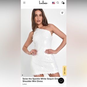 Lulus white sequin mini dress